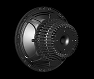 This bass driver is specifically located in the constrained-layer damping front baffle, creating an absolute smooth transition of the 8 inch midrange driver to the low frequencies of this custom built Göbel® long throw bass driver.