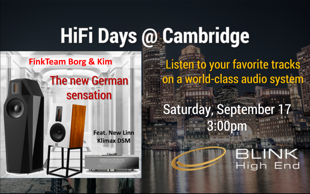 Join us in a listening party for audiophiles and music lovers. Blink High End presents FinkTeam.